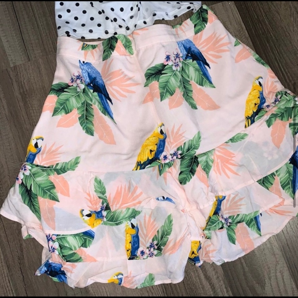 Pink Parrot Ruffle Mini Skirt - Picture 4 of 7